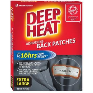 Deep Heat Back Patches 2 Pack | Extra Large | Mentholatum