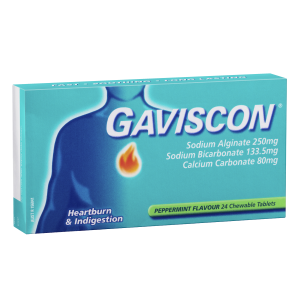 Gaviscon Original Peppermint Heartburn and Indigestion Tablets 24 Pack