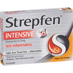 Strepfen Intensive Sore Throat Lozenges Orange