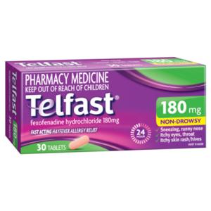 Telfast 180mg 30 Tablets