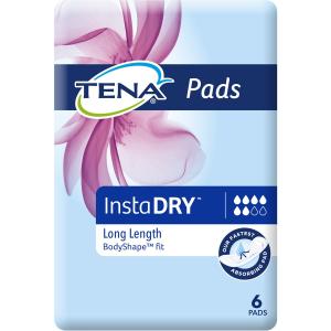 TENA Pads InstaDRY Long Length 6 pack