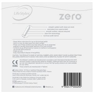 LifeStyles Zero Condoms 40 Pack