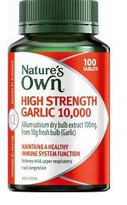 Nature's Own High Strength Garlic 10000mg