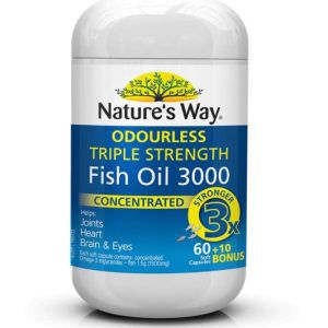 Nature's Way Fish OIL Triple Strength Fish Oil 60+10 Capsules