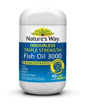 Nature's Way Fish OIL Triple Strength Fish Oil 60+10 Capsules