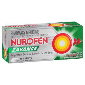 Nurofen Zavance Fast Pain Relief 48 Caplets 256mg