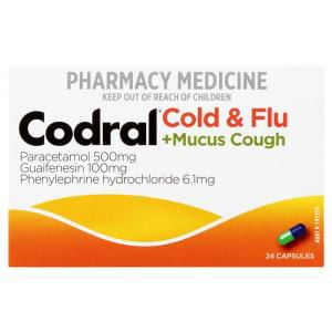 Codral Cold & Flu + Mucus Cough 24 Capsules