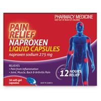 Pain Relief Naproxen Liquid 30 Capsules