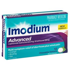 Imodium Advanced 12 Chewable Tablets