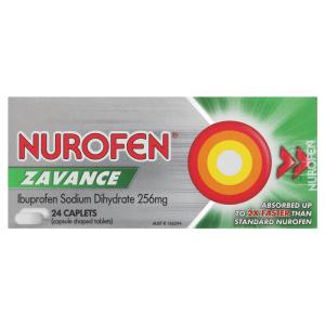 Nurofen Zavance Fast Pain Relief 256mg 24 Caplets