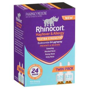 Rhinocort Extra Strength Nasal Spray 120 Sprays x 2 Pack