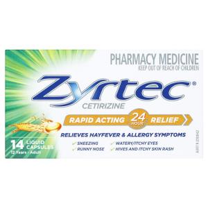 Zyrtec Rapid Acting Liquid Capsules 14 Pack