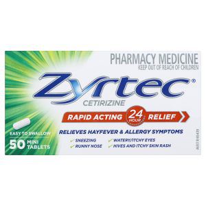 Zyrtec Rapid Acting Mini Tablets 50 Packs