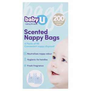 BabyU Scented Nappy Bags 200 Pack