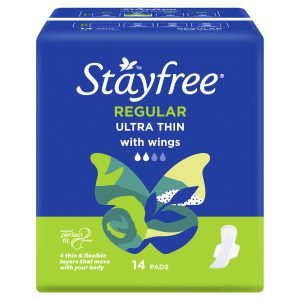 Stayfree UltraThin Regular Pads with Wings 14 Pack