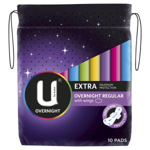 U by Kotex Overnight Extra Pads Regular 10 Pack