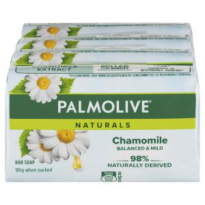 Palmolive Naturals Bar Soap Balanced & Mild Chamomile Extracts 4 x 90g