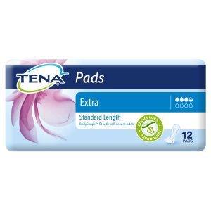 TENA Pads Extra Standard Length 12 pack