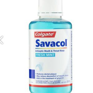 Colgate Savacol Antiseptic Mouth & Throat Rinse Fresh Mint 300mL