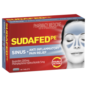 Sudafed Sinus + Anti Inflammatory Pain Relief Tablets 48 Pack