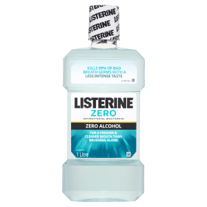 Listerine Zero Alcohol Antibacterial Mouthwash 1L