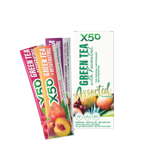 X50 Green Tea + Resveratrol 6 Assorted Flavours 6 Sachets