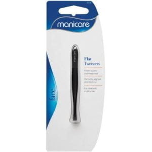 Manicare Flat Tweezers Black