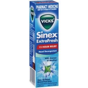 Vicks Sinex Extra Fresh With Menthol Nasal Spray 15ml