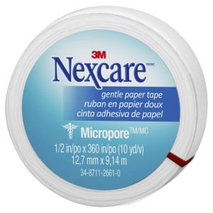 Nexcare Micropore Gentle Paper Tape White 12.5mmx9.14M