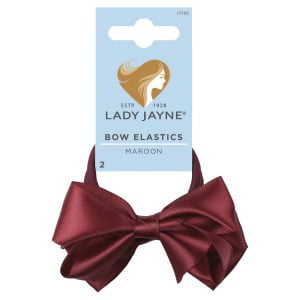 Lady Jayne Bow Elastics Maroon 2 Pack