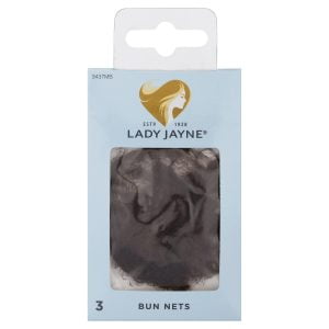 Lady Jayne Mid Brown Bun Nets - 3 Pk