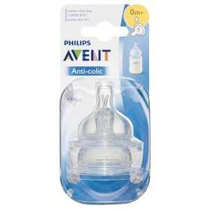 Philips Avent Anti-Colic Teat 0m+2 Pack