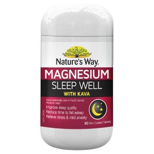 Nature's Way Magnesium Sleep Well with Kava 60 Tablets