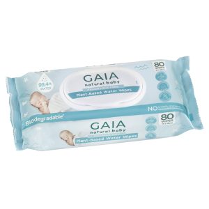 GAIA Natural Baby Plant-Based Water Wipes 80 Pack