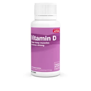 Discover Pharmacy Action Vitamin D 1000IU Cap - boost your vitamin D levels for a healthier you! Essential for bones, immunity, and overall well-being.