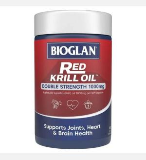 Bioglan Red Krill Oil Double Strength 1000mg 60 Soft Capsules