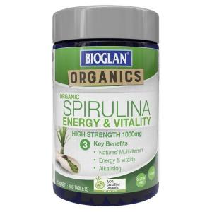 Bioglan Organics Spirulina 1000mg 200 Tablets