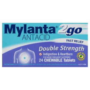 Mylanta 2go Double Strenght 24 Chewable