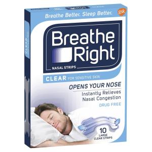 Breathe Right Nasal Strips Clear Large 10