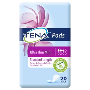 TENA Ultra Thin Mini Pads Standard Length 20 Pack