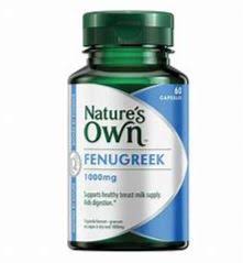 Natures Own Fenugreek 1000mg 60 Capsules