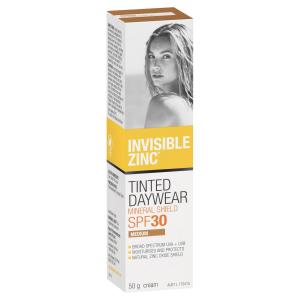 Invisible Zinc Tinted Daywear Mineral Shield SPF 30 Medium 50g