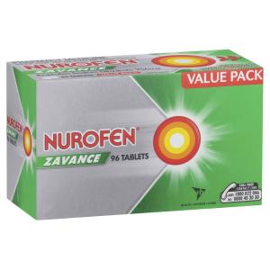 Nurofen Zavance Fast Pain Relief Tablets 256g Ibuprofen 96 Pack