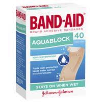 Band-Aid Aquablock Adhesive Bandages Sterile Strips 40 Pack