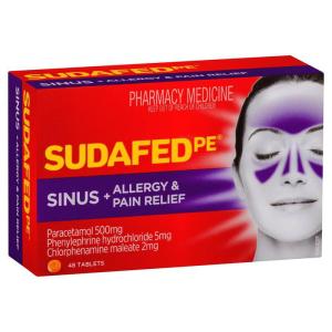 Sudafed Sinus + Allergy & Pain Relief 48 Tablets