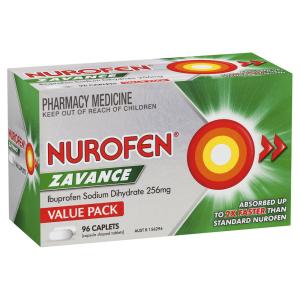 Nurofen Zavance Relief Caplets 256mg 96 Pack