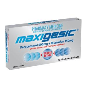 Maxigesic Double Action Pain Relief 12 Tablets