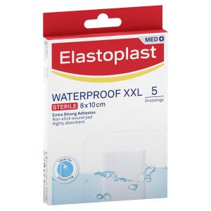 Elastoplast Waterproof XXL Dressing 8x10cm 5 Pack