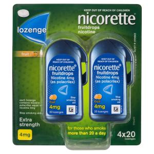 Nicorette Fresh Fruit Cooldrops 4mg 80 Pieces