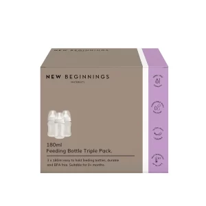 New Beginnings 180mL Feeding Bottle Triple Pack